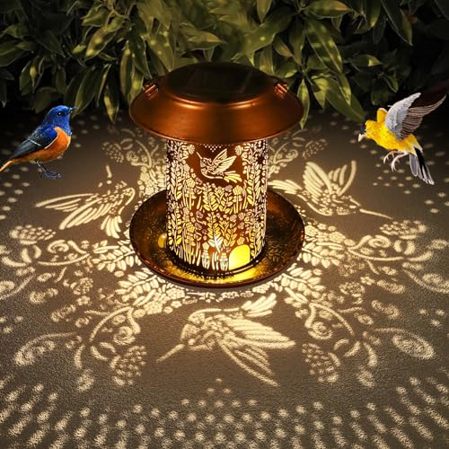 30% Off Solar Lantern Bird Feeder for Garden Decor - Image 2