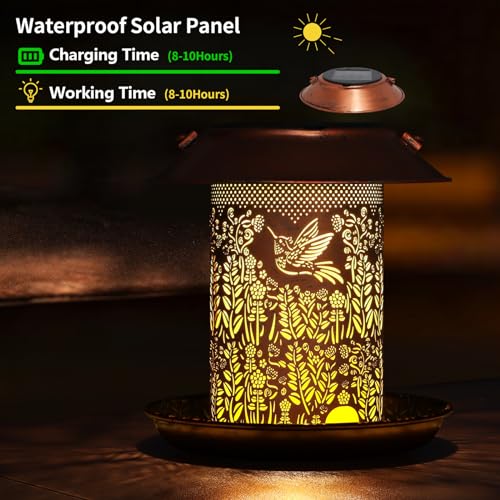 30% Off Solar Lantern Bird Feeder for Garden Decor - Image 3