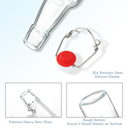 9-Pack 12oz Swing Top Glass Bottles for Home Brewing - Image 5