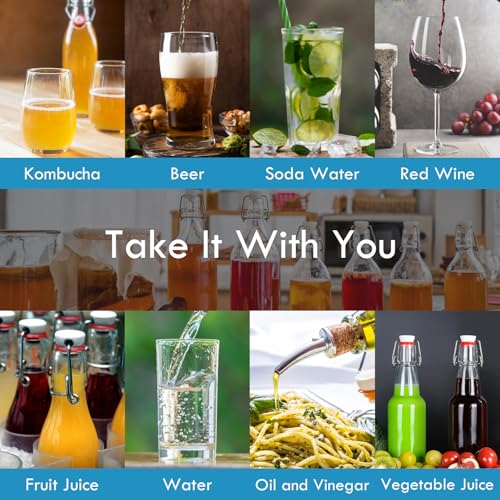 9-Pack 12oz Swing Top Glass Bottles for Home Brewing - Image 7