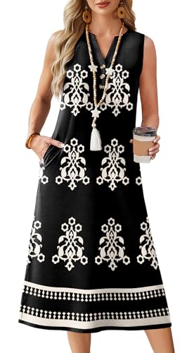 Save 34% on OFEEFAN Women's Casual Summer Midi Dress - Image 1