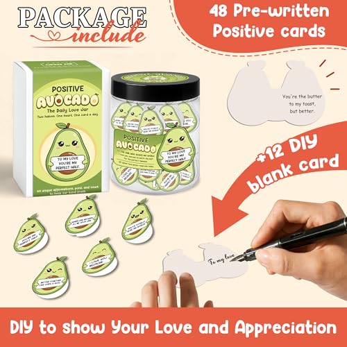 50% Off Positive Avocado Love Notes Jar - Cute Gift Idea - Image 2