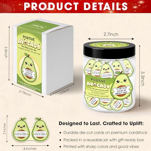 50% Off Positive Avocado Love Notes Jar - Cute Gift Idea - Image 5