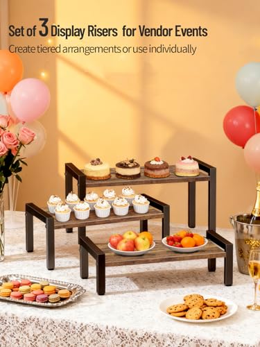 Wooden 3-Tier Display Stand for Events & Decor - Image 2