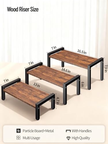 Wooden 3-Tier Display Stand for Events & Decor - Image 3