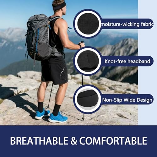 75% Off Sports Headbands - 6-Pack Moisture Wicking Sweatbands - Image 2