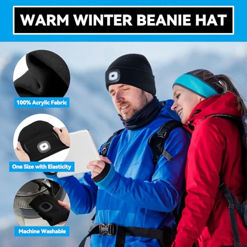 Save 10% on USB Rechargeable LED Beanie Hat with Light - Image 3