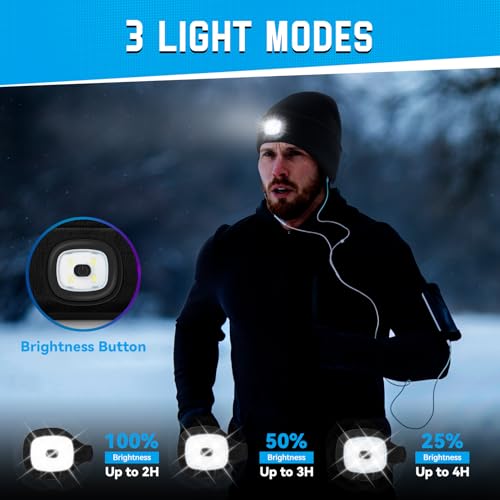 Save 10% on USB Rechargeable LED Beanie Hat with Light - Image 4