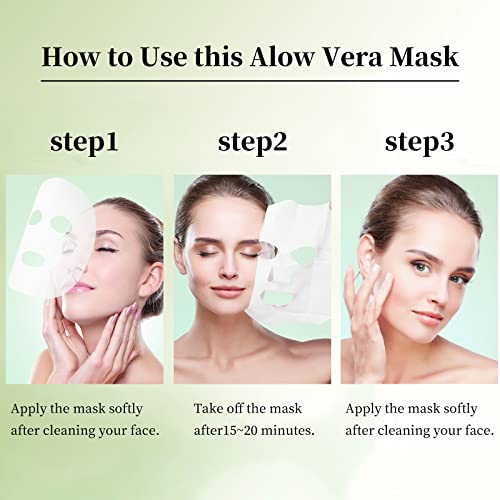 Aloe Vera Face Sheet Masks - Pack of 10 for $8.99 - Image 6