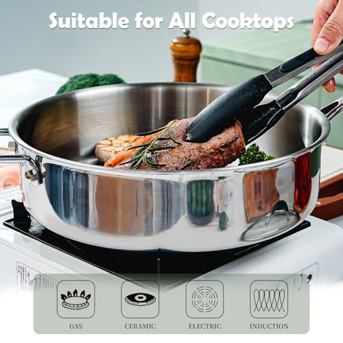 50% Off SLOTTET Tri-Ply Stainless Steel Saute Pan - Image 3