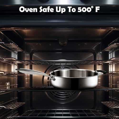 50% Off SLOTTET Tri-Ply Stainless Steel Saute Pan - Image 6