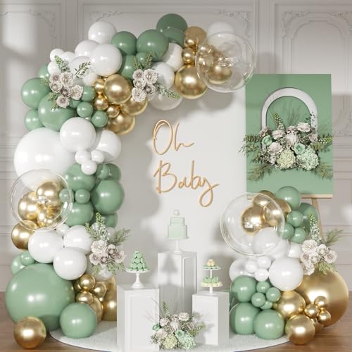 Save on Sage Green Balloon Arch Kit with Code S4IAX5Z4