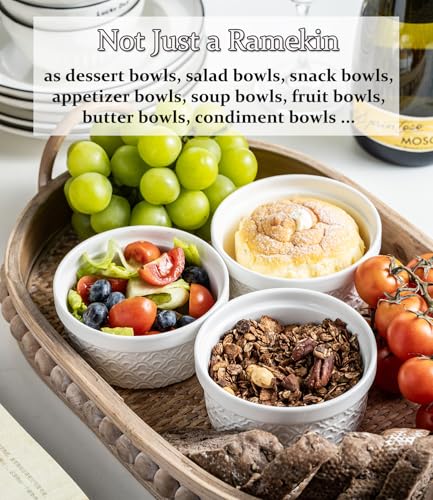 Ceramic Baking Dishes Set of 4 with Lids - 12oz Ramekins - Image 5