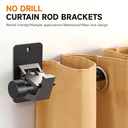 No-Drill Curtain Rod Holders with Code OALYWU9N - Image 3