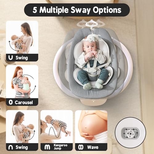 Save 50% on Derson Baby Swing with Remote & 5 Motions - Image 2