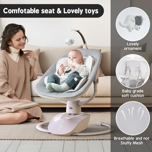 Save 50% on Derson Baby Swing with Remote & 5 Motions - Image 5