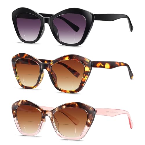 Save 15% on LADEESSE 3-Pack Bifocal Reading Sunglasses - Image 1
