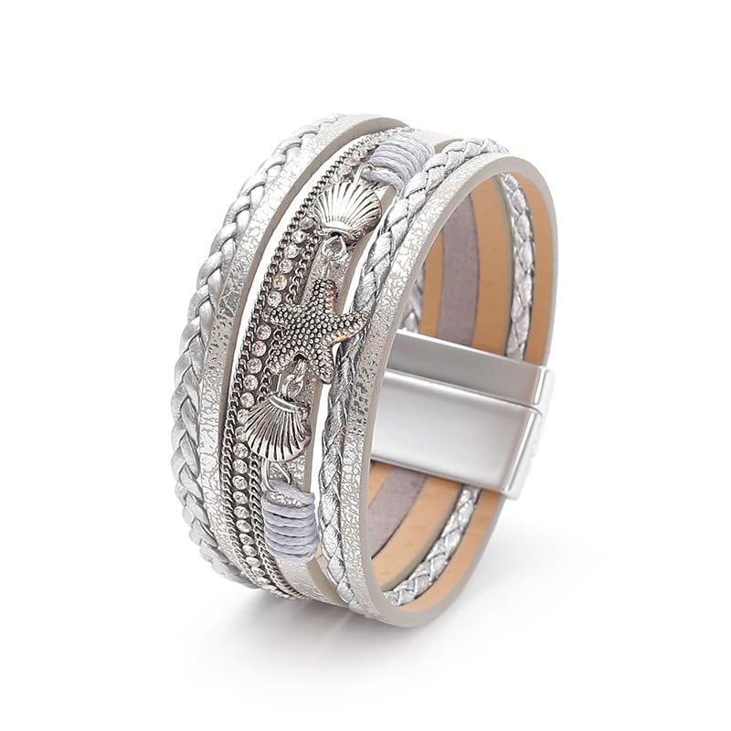 50% Off P Ammy Fashion Women's Boho Leather Bracelet - Image 1