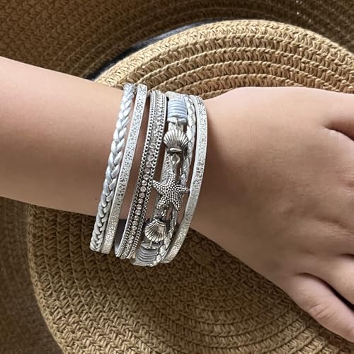 50% Off P Ammy Fashion Women's Boho Leather Bracelet - Image 2