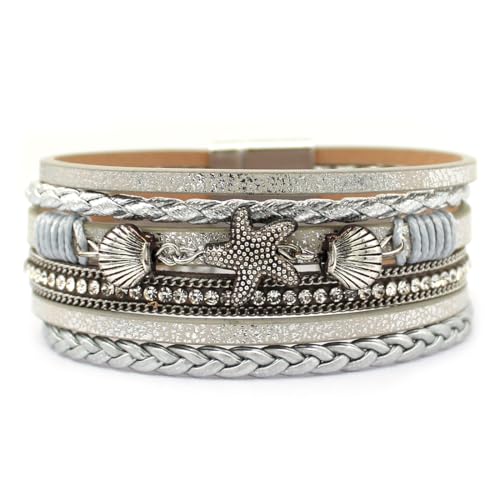50% Off P Ammy Fashion Women's Boho Leather Bracelet - Image 3