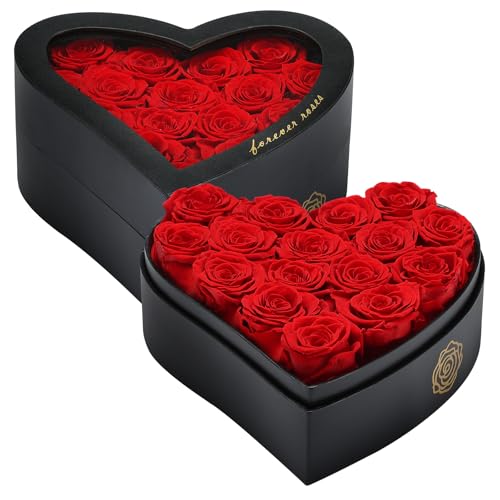 Save 40% on HERBMOTG Preserved Rose Heart Box Gift - Image 1