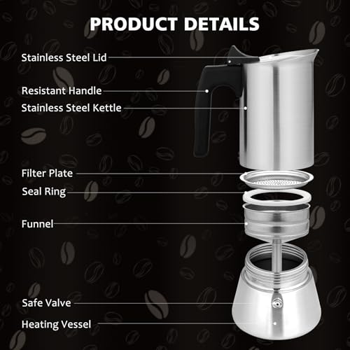 Stovetop Espresso Maker: 9-Cup Moka Pot for $19.99 - Image 2