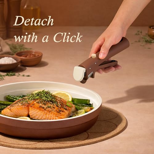 Save 56% on CAROTE Ceramic Cookware Set with Removable Handles - Image 4