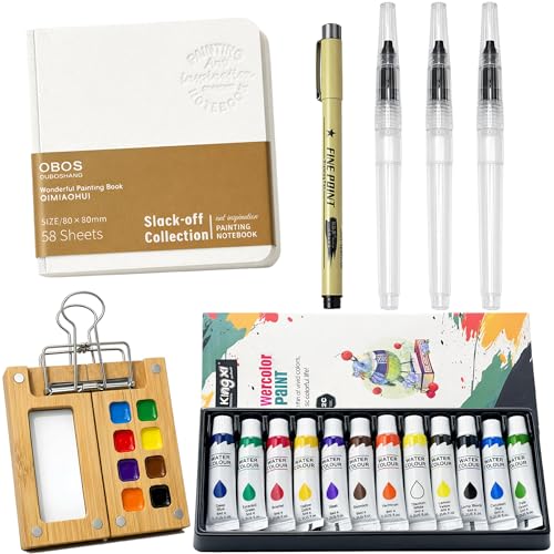 40% Off Mini Watercolor Travel Set with 12 Colors - Image 1