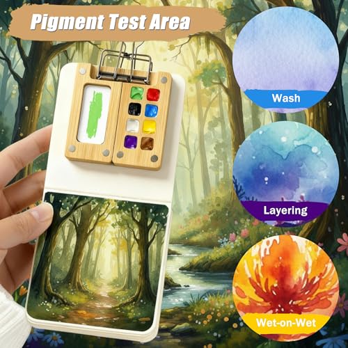 40% Off Mini Watercolor Travel Set with 12 Colors - Image 2