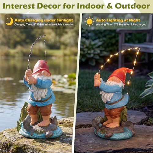 50% Off EXYGLO Solar Fishing Gnome Garden Statue - Image 6