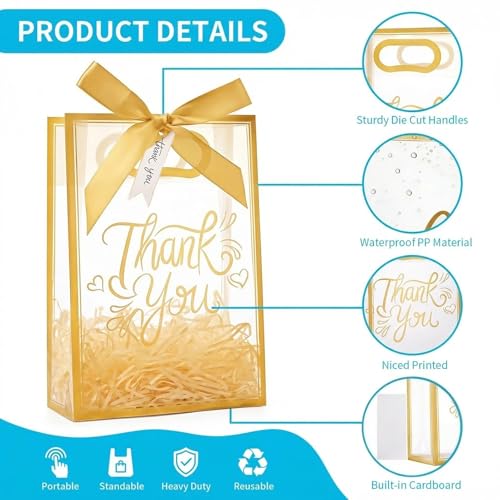 40% Off 15-Pack Clear Thank You Gift Bags with Code - Image 4