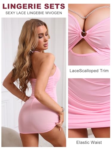 50% Off Sexy Chain Sheer Mesh Lingerie Dress for Women - Image 5