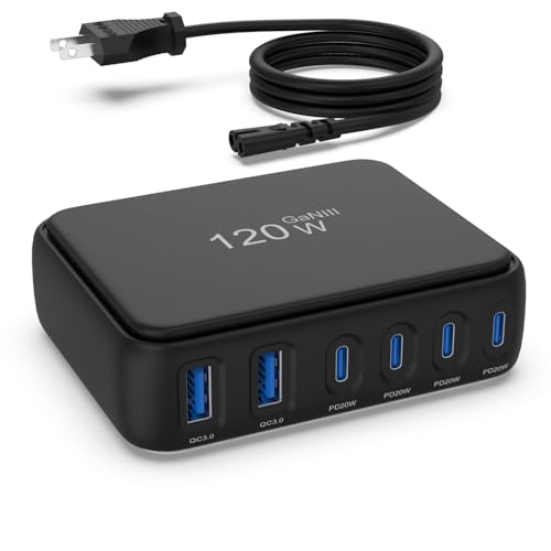 50% Off 120W GaN 6-Port Fast Charging Station - Image 1