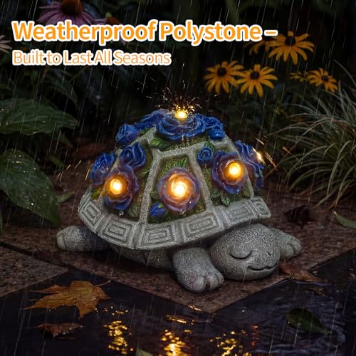 50% Off Solar Garden Turtle Statue with LED Lights - Image 4