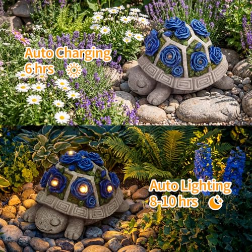 50% Off Solar Garden Turtle Statue with LED Lights - Image 6