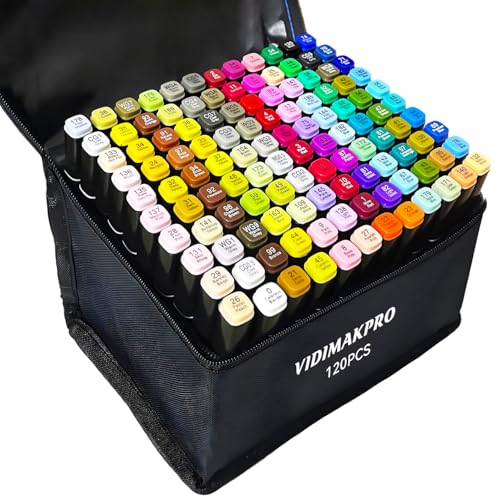 40% Off 120-Color Alcohol Marker Set with Storage Base - Image 1