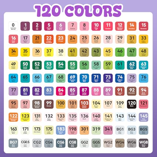40% Off 120-Color Alcohol Marker Set with Storage Base - Image 2