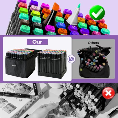 40% Off 120-Color Alcohol Marker Set with Storage Base - Image 4