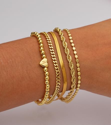 Save 62% on doubgood Gold Heart Initial Charm Bracelets - Image 3