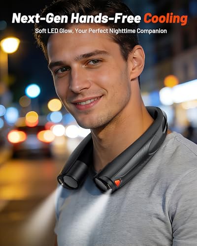 50% Off Portable Neck Fan with 20-Hour Battery & LED Light - Image 2