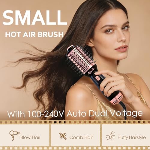 50% Off Aleath Travel Hair Dryer Brush - Dual Voltage Styler - Image 3
