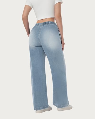 30% Off MARIASHA Women's Stretchy Wide Leg Jeans - Image 2