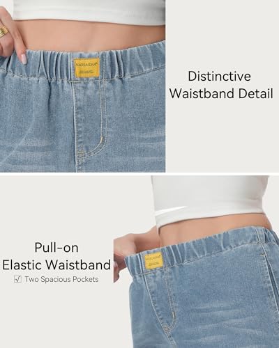 30% Off MARIASHA Women's Stretchy Wide Leg Jeans - Image 4