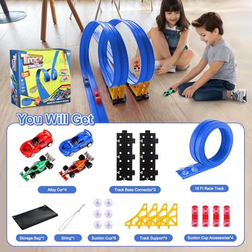 40% Off Flexible 15ft Race Car Track for Kids - Image 6