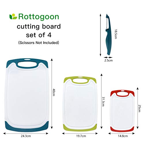 Save 47% on a 4-Piece Plastic Cutting Board Set with Peeler - Image 2