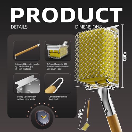 50% Off HOUSE AGAIN Bristle-Free Grill Brush with Scraper - Image 2