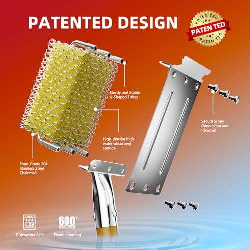 50% Off HOUSE AGAIN Bristle-Free Grill Brush with Scraper - Image 3