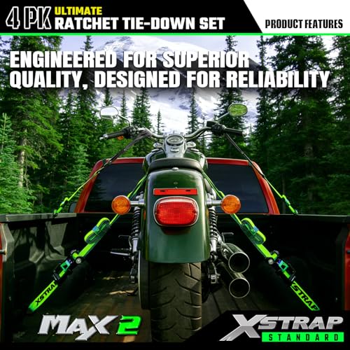 40% Off XSTRAP Motorcycle Tie Down Straps - 4-Pack - Image 3