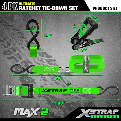 40% Off XSTRAP Motorcycle Tie Down Straps - 4-Pack - Image 4