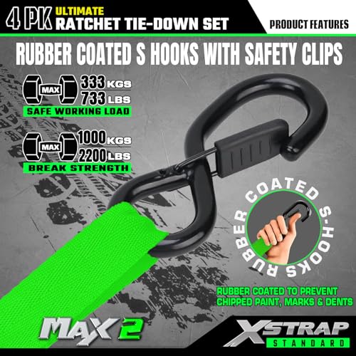 40% Off XSTRAP Motorcycle Tie Down Straps - 4-Pack - Image 5